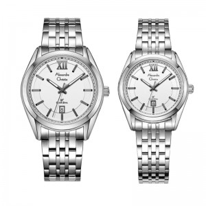 Alexandre Christie AC 8690 Silver White Couple